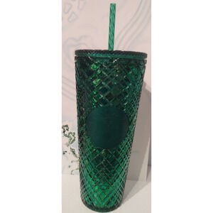 Starbucks Anniversary 2022 Green Jeweled Venti Tumbler 24 oz Cold Cup NEW